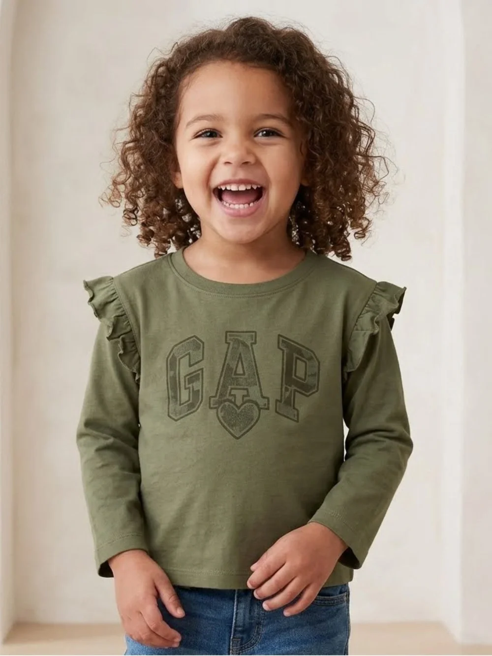 Baby Gap Toddler Girl Green Long Sleeve Shirt 3T